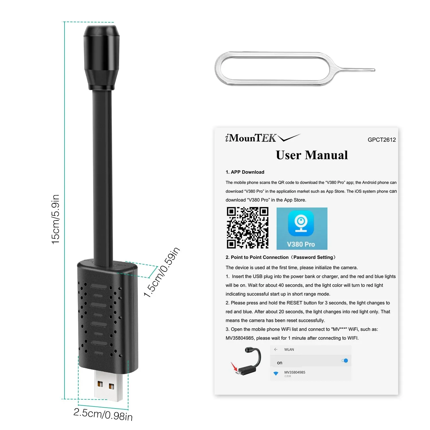 1080P HD Mini USB IP Camera Motion Detection