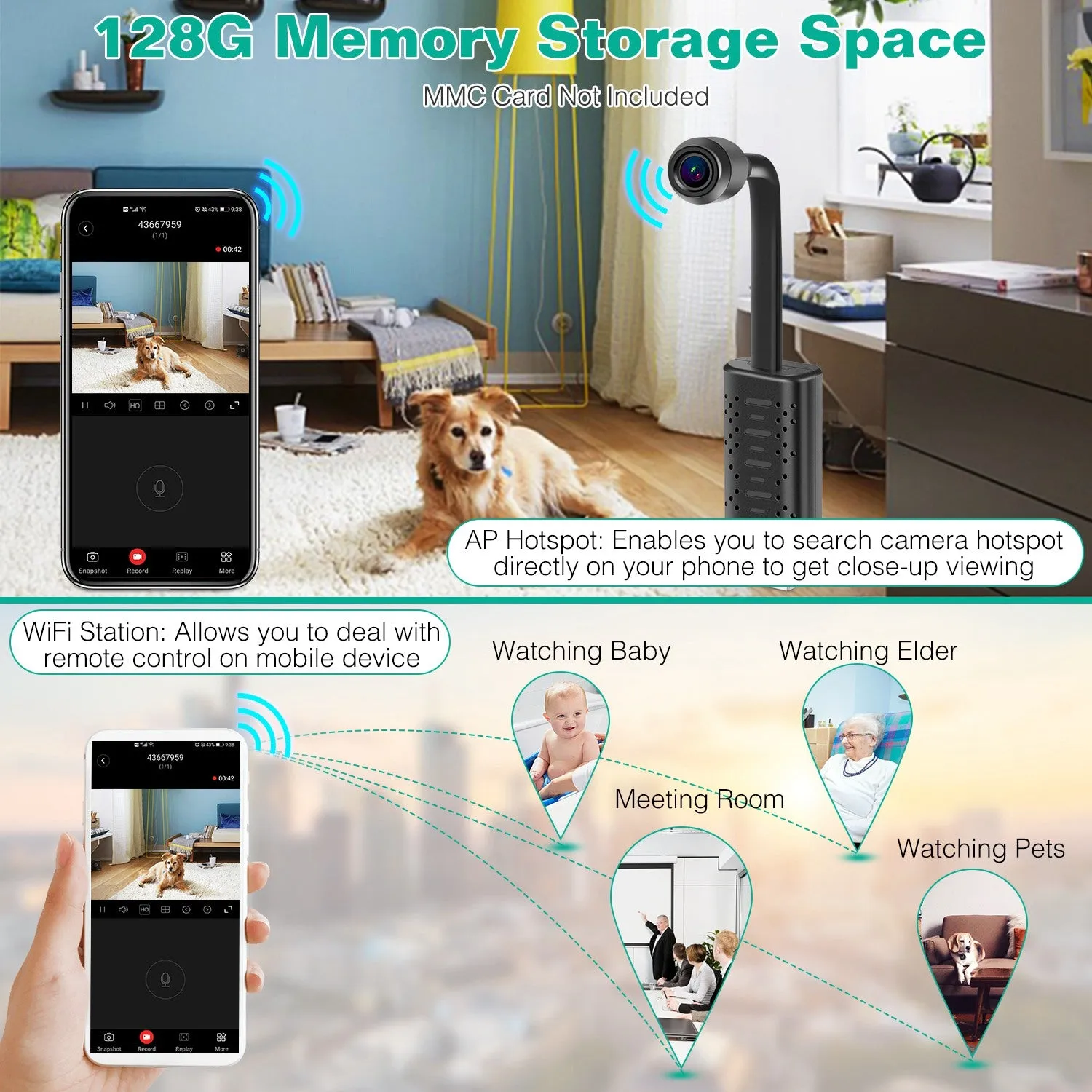 1080P HD Mini USB IP Camera Motion Detection
