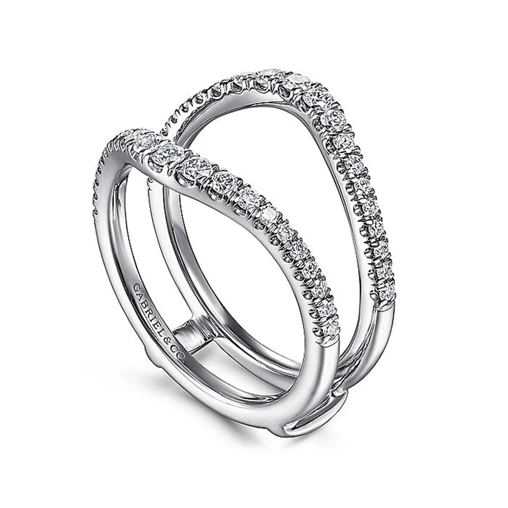 14K White Gold Diamond Ring Enhancer