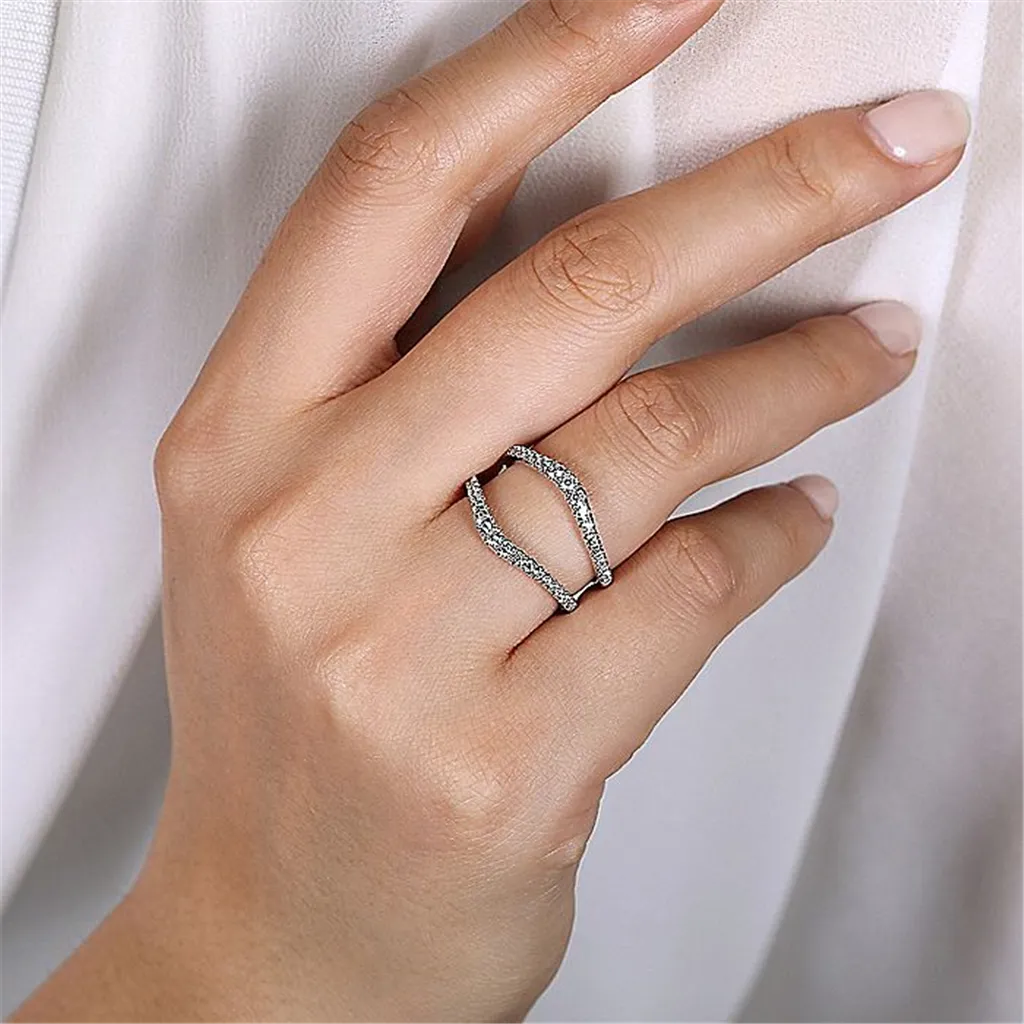 14K White Gold Diamond Ring Enhancer