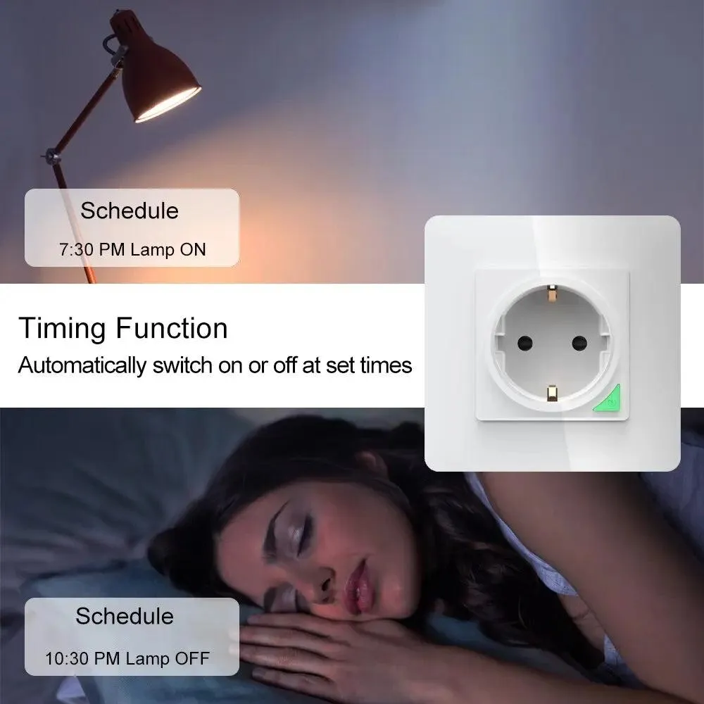 16A EU UK Universal WiFi Smart Wall Power Socket/ Remote Control