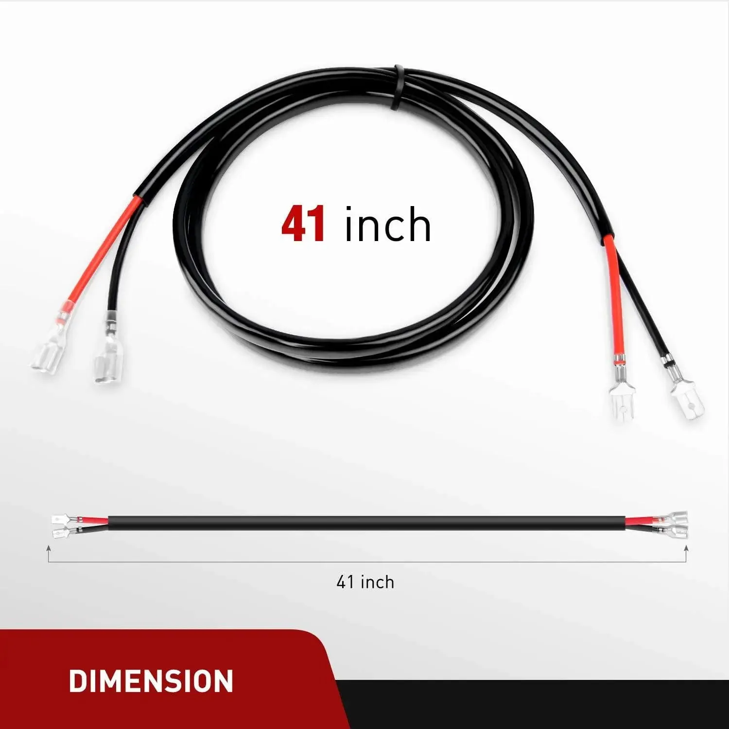 2PCS 16AWG 3FT Wire Extension Kit For LED Light Bar/Led Pods/LED Work Light