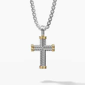 32.6MM CHEVRON CROSS ENHANCER SIL/18K