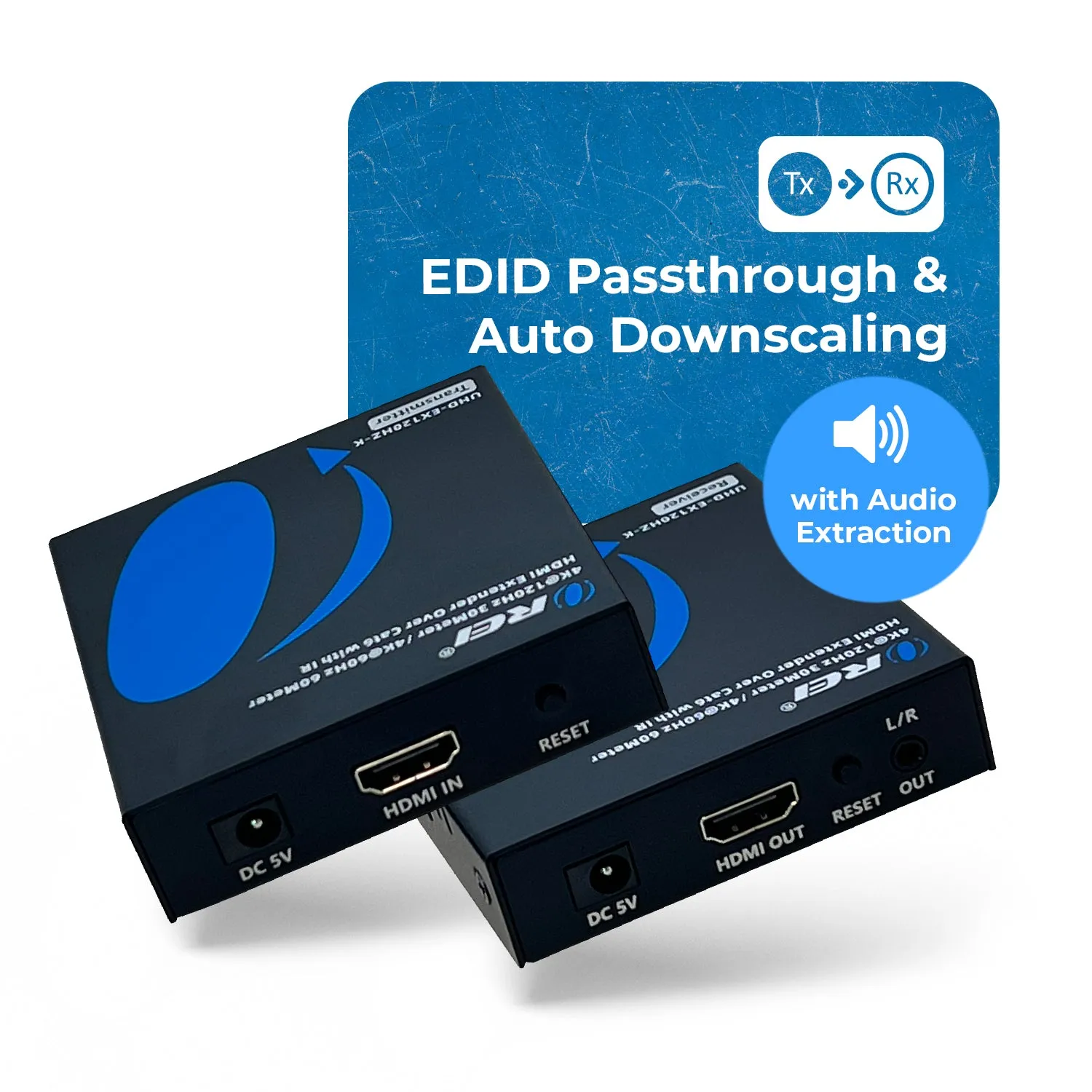 4K@120Hz HDMI Extender Over Cat6 with IR upto 30 Meter (UHD-EX120HZ-K)