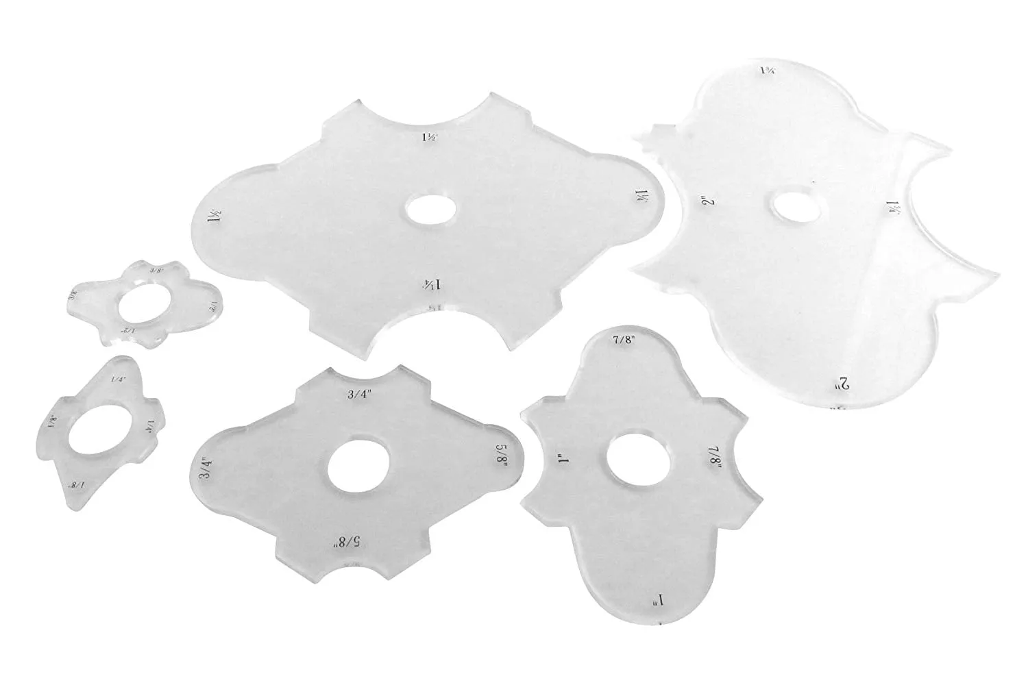 6 Piece Radius Gauge Set Acrylic