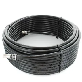75 ft. Black RG11 Low Loss Coax (F Male to F Male)