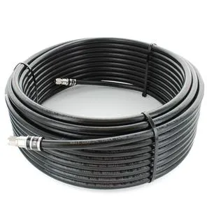 75 ft. Black RG11 Low Loss Coax (F Male to F Male)