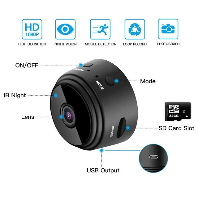 A9 IP Camera Full HD 1080P Mini Camera