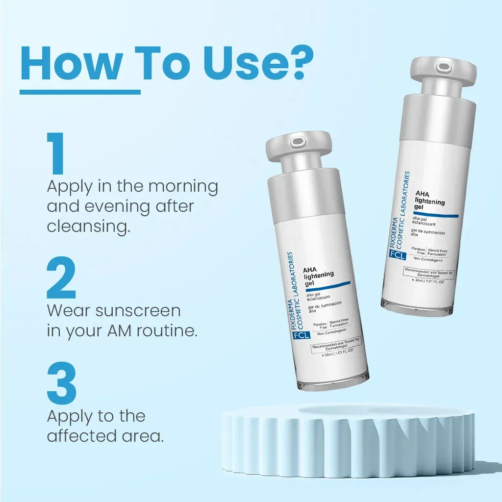 AHA Lightening Gel | Removes Dark spots, Dead cells, Melasma