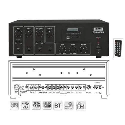 Ahuja SSB80DFM Medium Wattage PA Mixer Amplifier