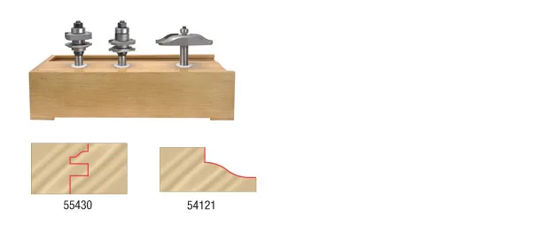 Amana AMS-301 3-Piece Ogee Raised Panel Doormaking Router Bit Set