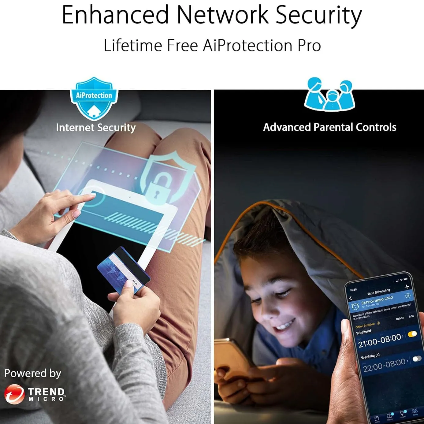 ASUS RT-AX5400 VPN WiFi 6 Extendable Router Dual Band (Refurbished)