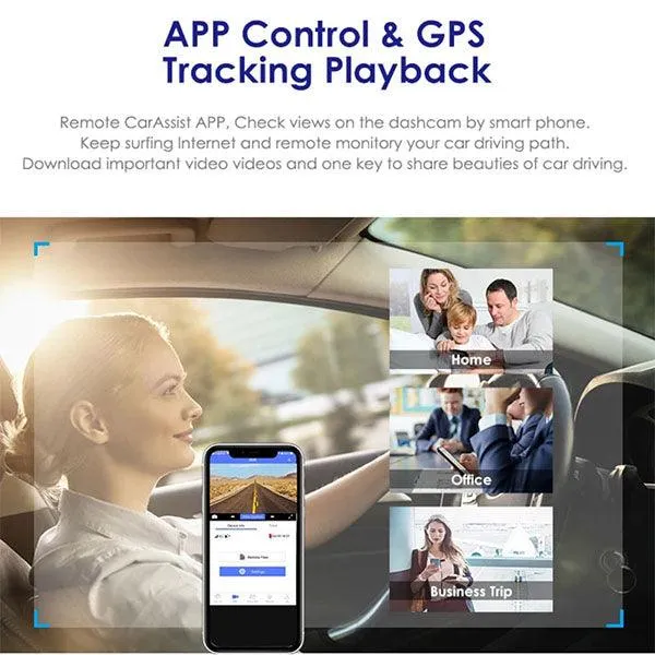 Azdome C9 Pro Dual Camera Dash Cam 4G-48CH