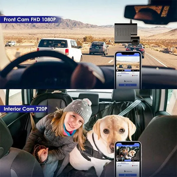 Azdome C9 Pro Dual Camera Dash Cam 4G-48CH