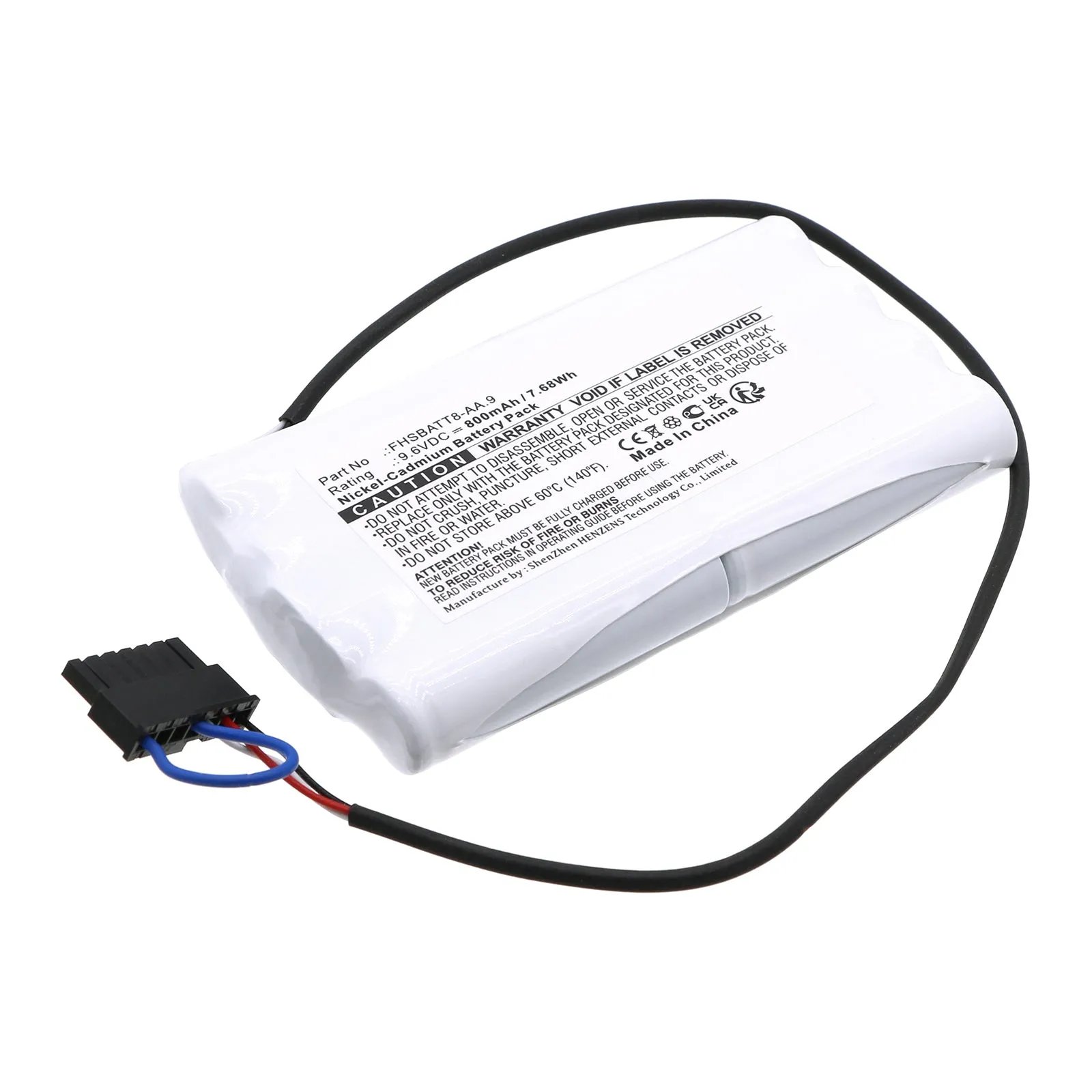 Batteries N Accessories BNA-WB-C19205 Emergency Lighting Battery - Ni-CD, 9.6V, 800mAh, Ultra High Capacity - Replacement for Fulham FHSBATT8-AA.9 Battery