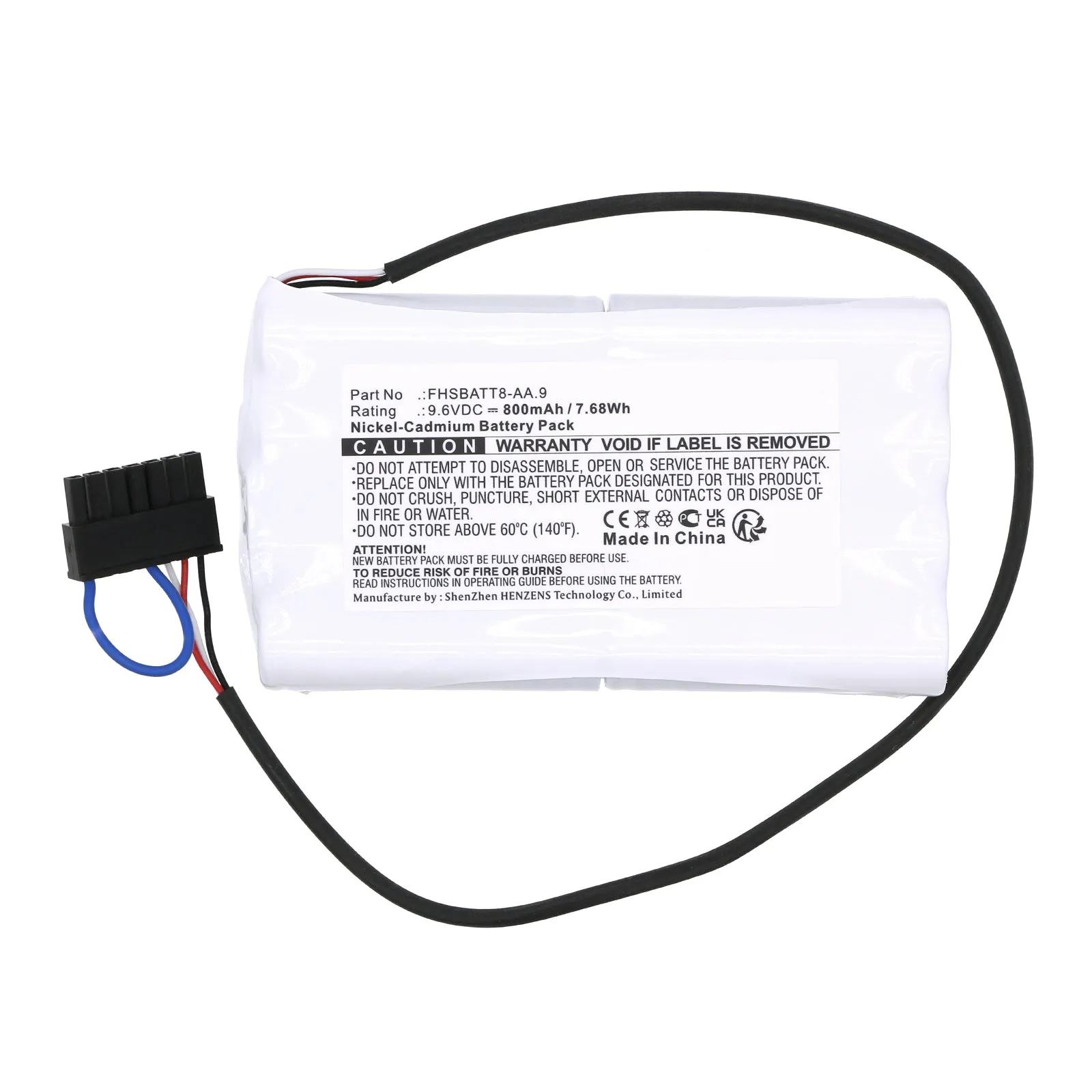 Batteries N Accessories BNA-WB-C19205 Emergency Lighting Battery - Ni-CD, 9.6V, 800mAh, Ultra High Capacity - Replacement for Fulham FHSBATT8-AA.9 Battery