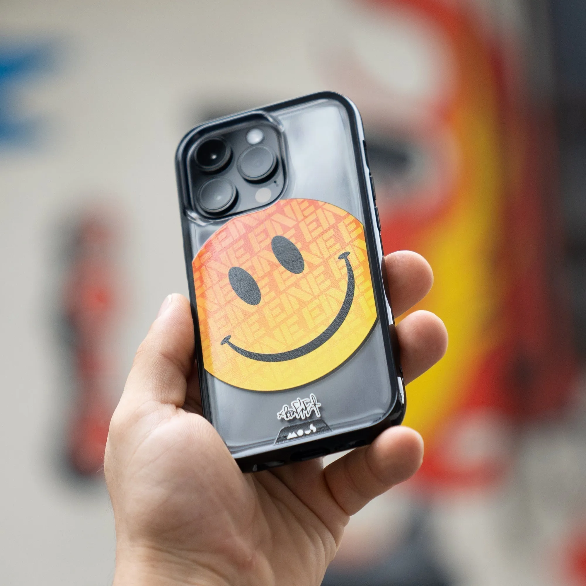 Ben Eine Orange Smiley Printed Phone Case - Clarity