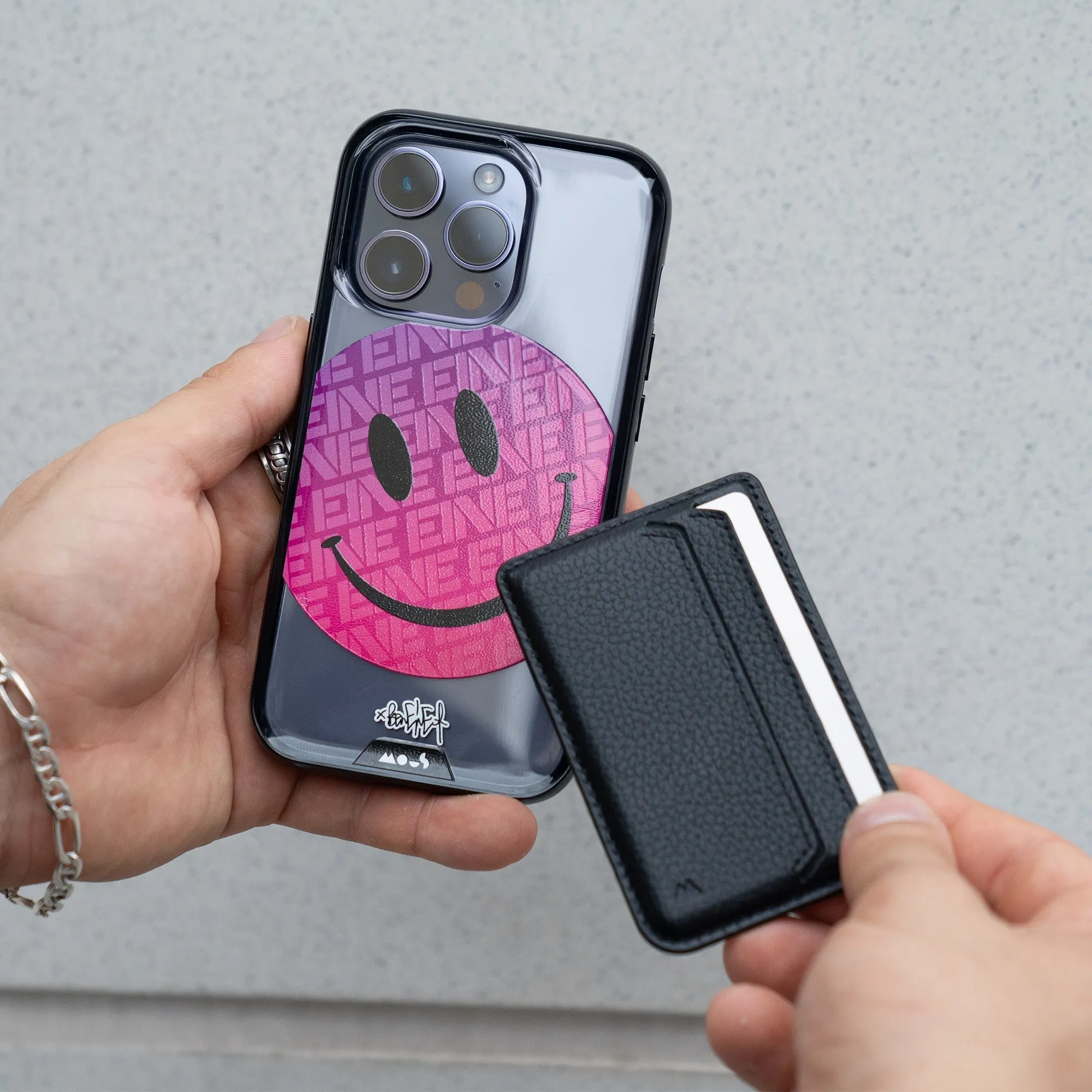 Ben Eine Pink Smiley MagSafe® Compatible Phone Case - Clarity 2.0