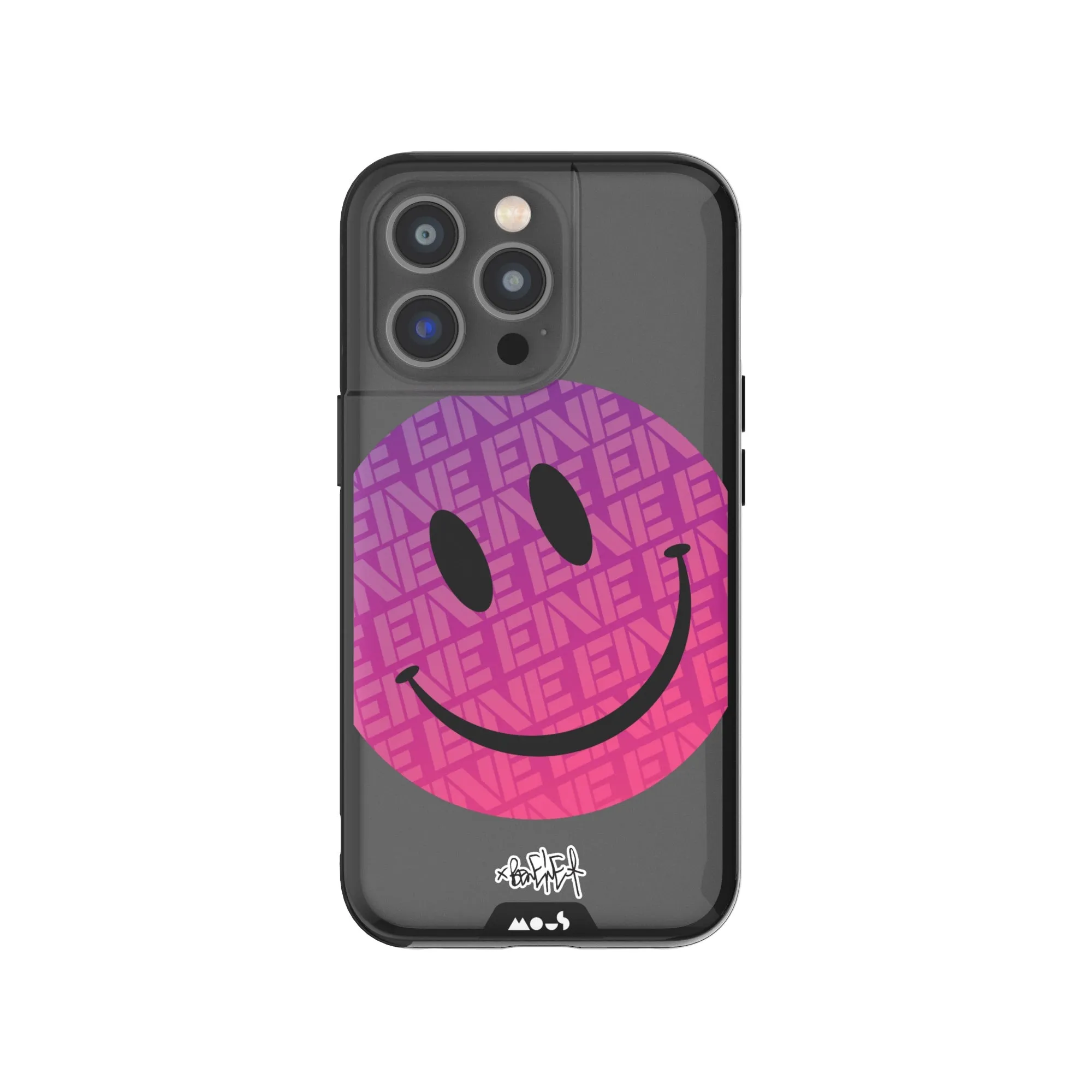 Ben Eine Pink Smiley Printed Phone Case - Clarity