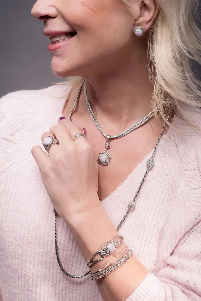 Blossom Pendant™ in Cotton Candy Simulated Opal