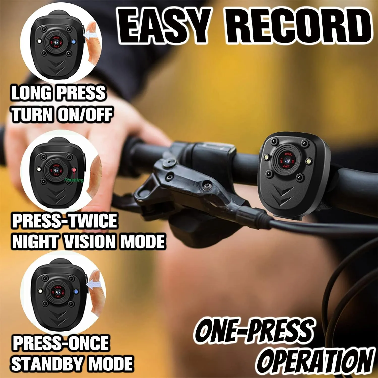 Body Camera with 1080P Recording Spy Hidden Wireless Cam Built-In 64GB Card 1080P Police Recorder Security Cam with Night Vision Dash Cam for Home/Outdoor/Law Enforcement/Cop Guard