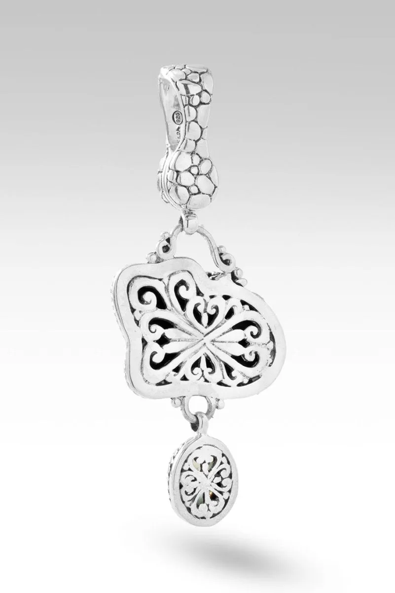 Boo Boo Kitty Pendant™  in Labradorite & Black Stone Doublet