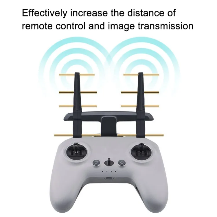 BRDRC Remote Control Eight Wood Antenna Signal Enhancer Suitable For DJI FPV Combo(Black Copper)