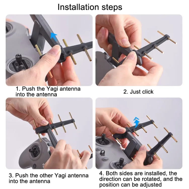BRDRC Remote Control Eight Wood Antenna Signal Enhancer Suitable For DJI FPV Combo(Black Copper)