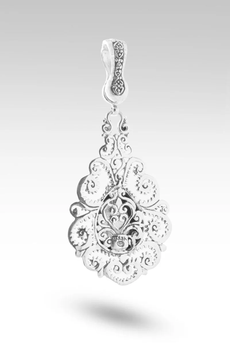 Bring About Peace Pendant™ in Blue Quartz Mother of Pearl Triplet