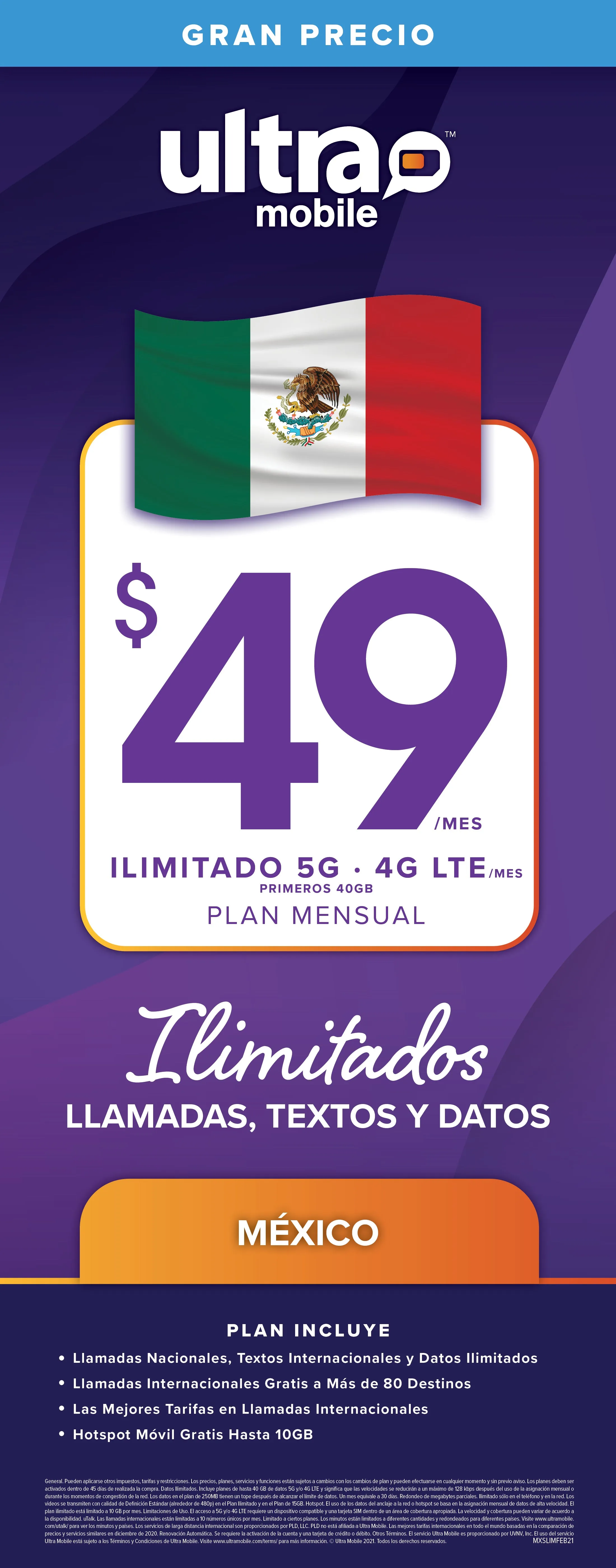 BYOP = Ultra Mobile 1 Year $600 Unlimited Talk & Text, Web   Sim Kit   New Number