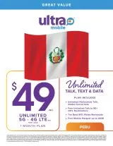 BYOP = Ultra Mobile 1 Year $600 Unlimited Talk & Text, Web   Sim Kit   New Number