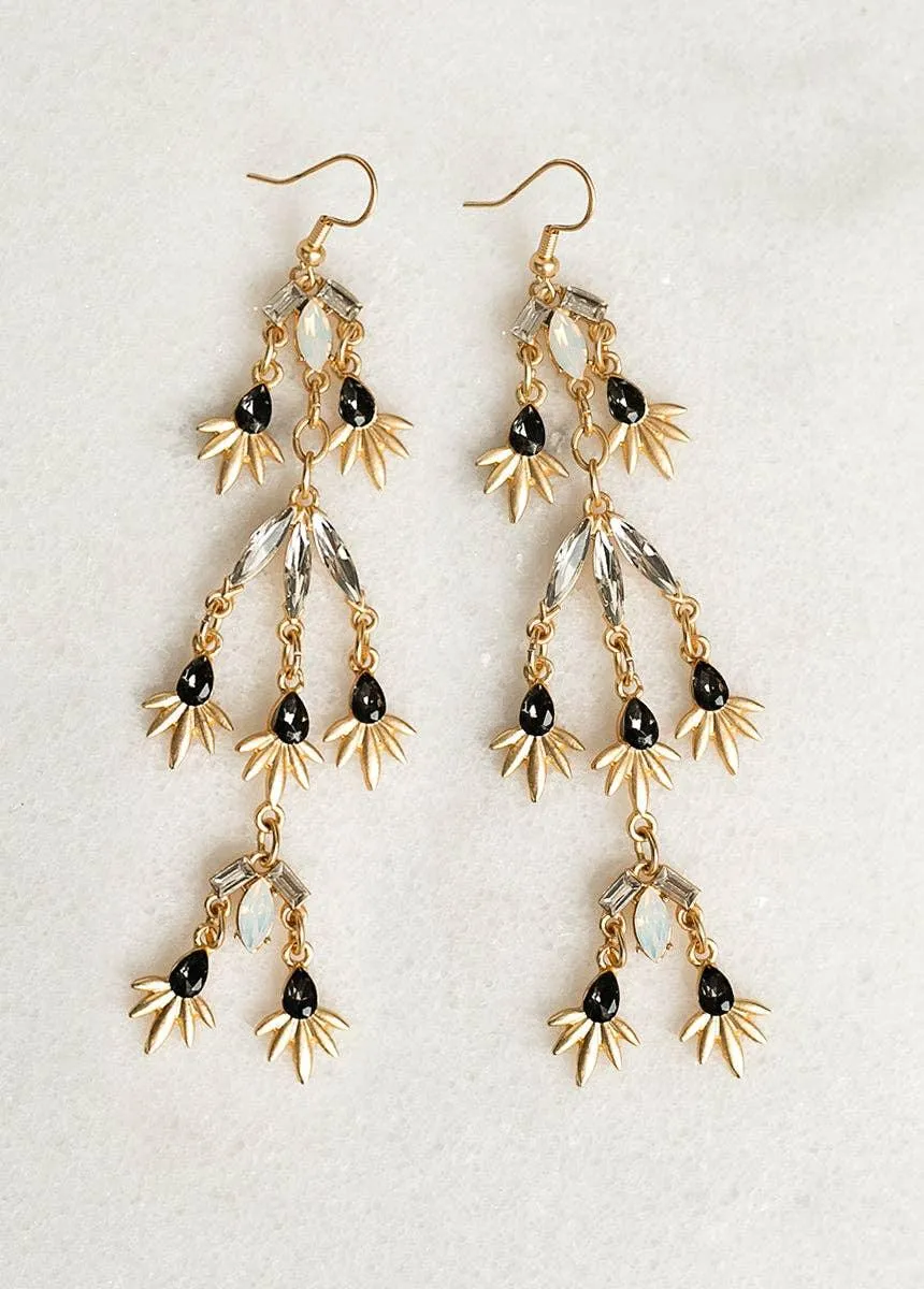 Cosima Earrings in Matte Gold