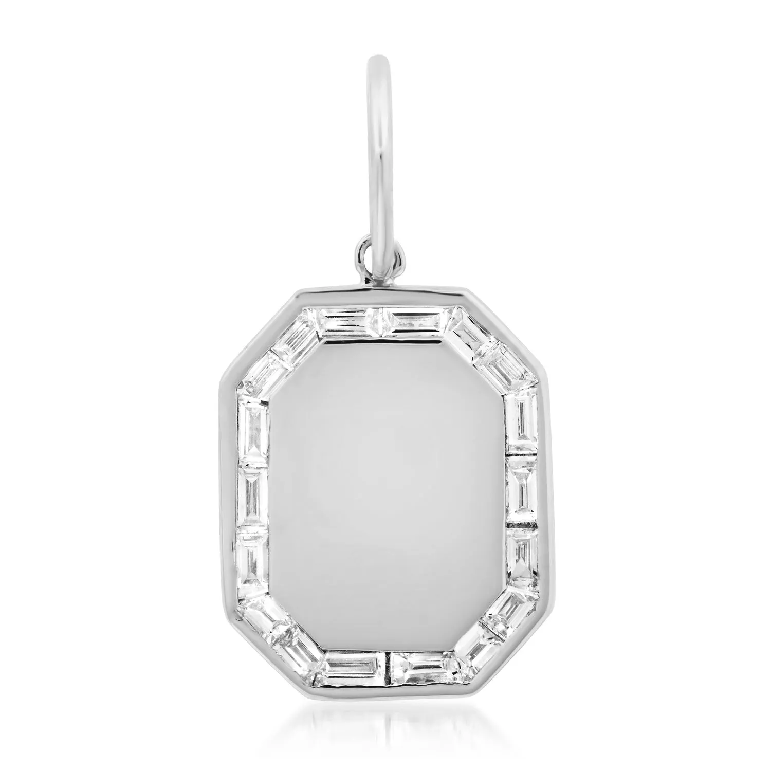 Diamond Baguette Octagon Tablet Charm