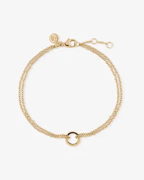Double Chain Bracelet w/ Charm Holder