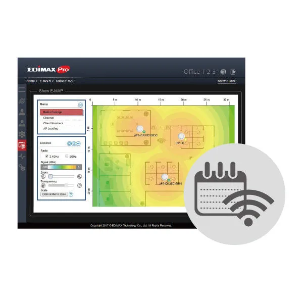 Edimax Pro Office 1-2-3 SMB Wi-Fi Ceiling Mount Router Access Point  with Roaming