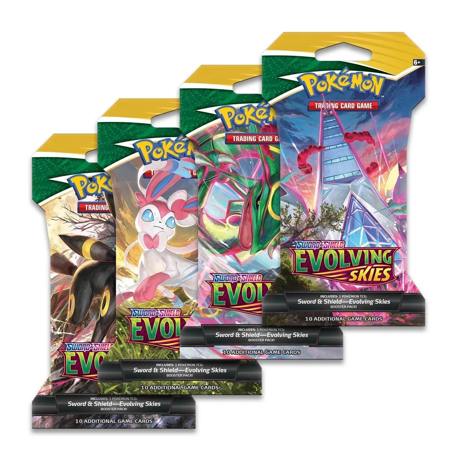 English Pokemon Card Game Sword and Shield Evolving Skies Sleeved Booster Pack
