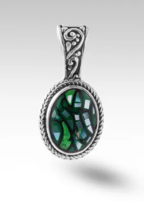 Everlasting Presence Pendant™ in Green Leaf Mother of Pearl Mosaic