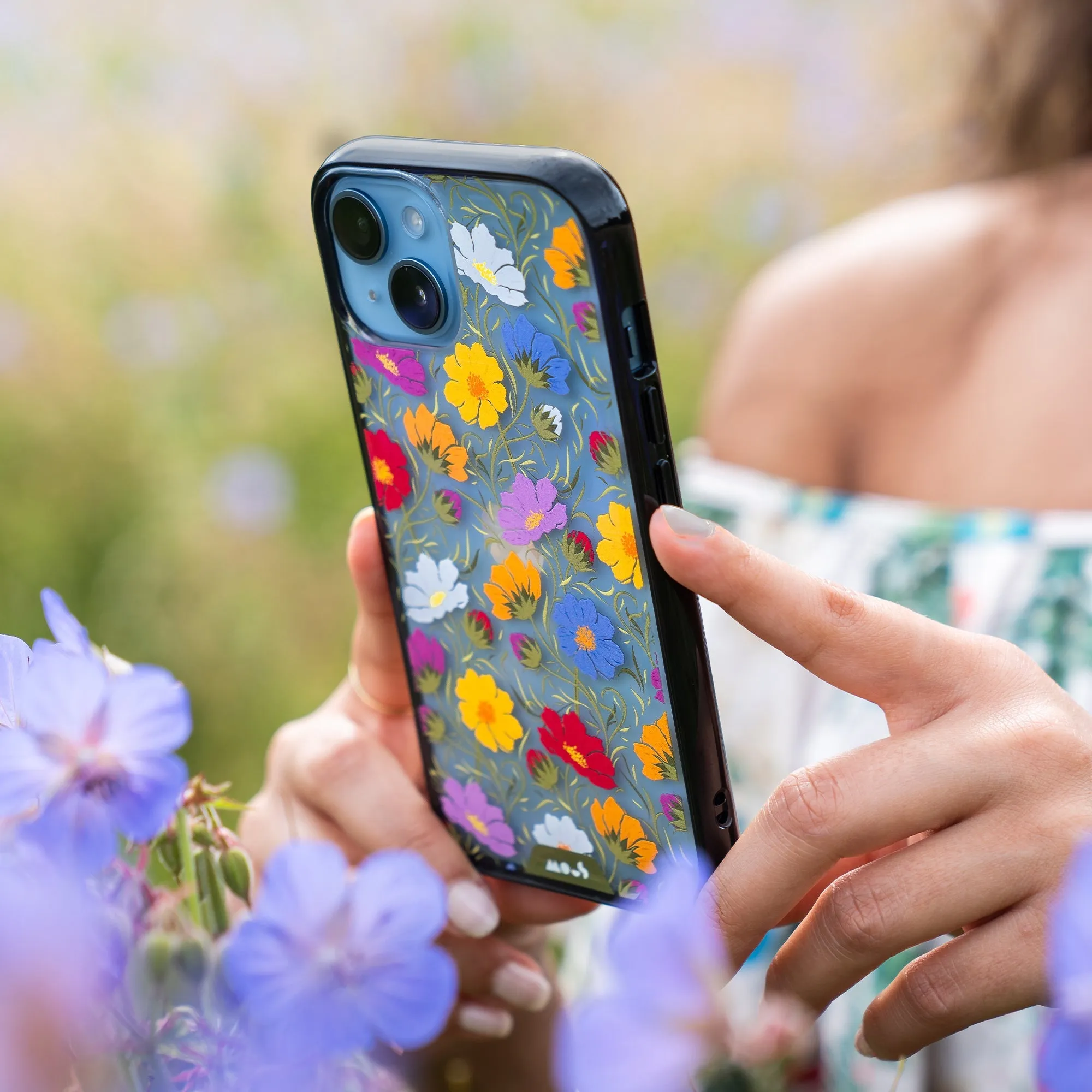 Flowers Printed Phone Case – Cosmos Multicolour - Clarity