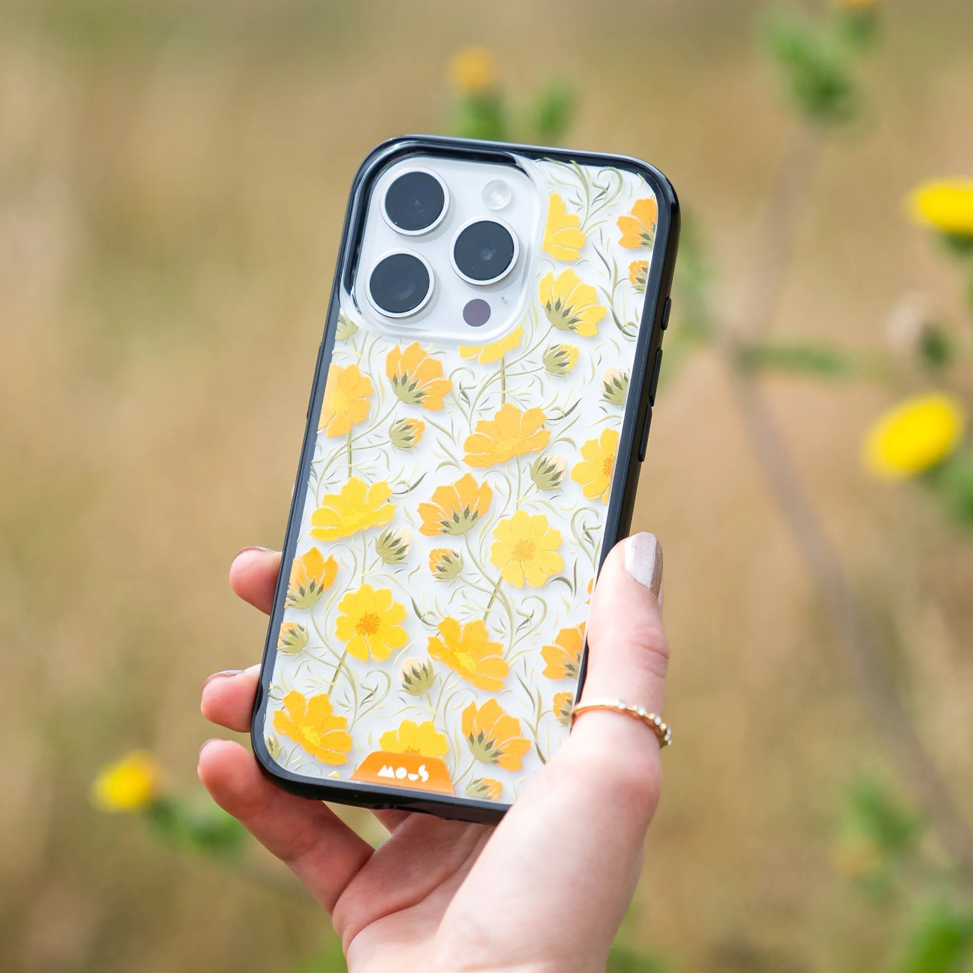 Flowers Printed Phone Case – Cosmos Orange - Clarity
