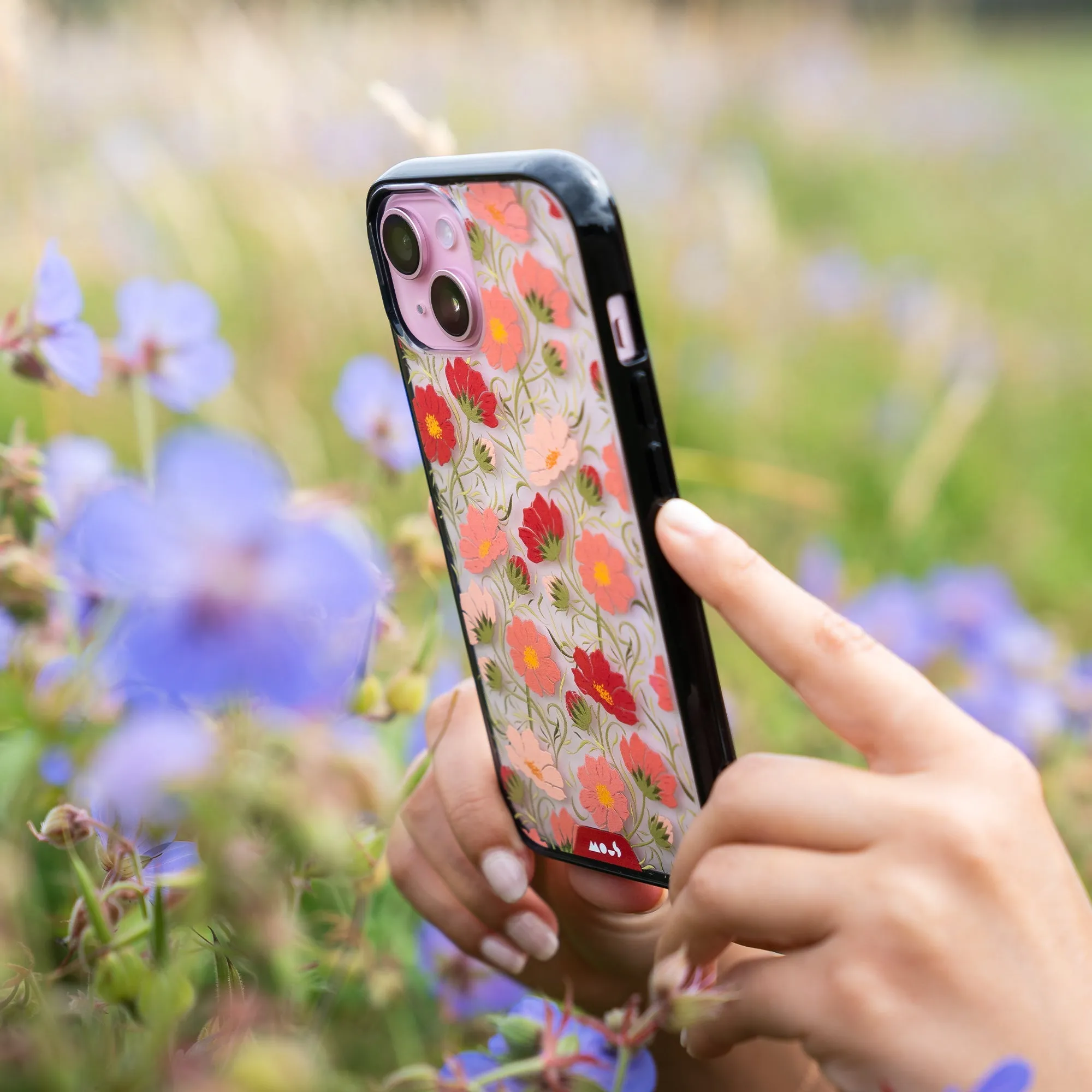 Flowers Printed Phone Case – Cosmos Pink - Clarity