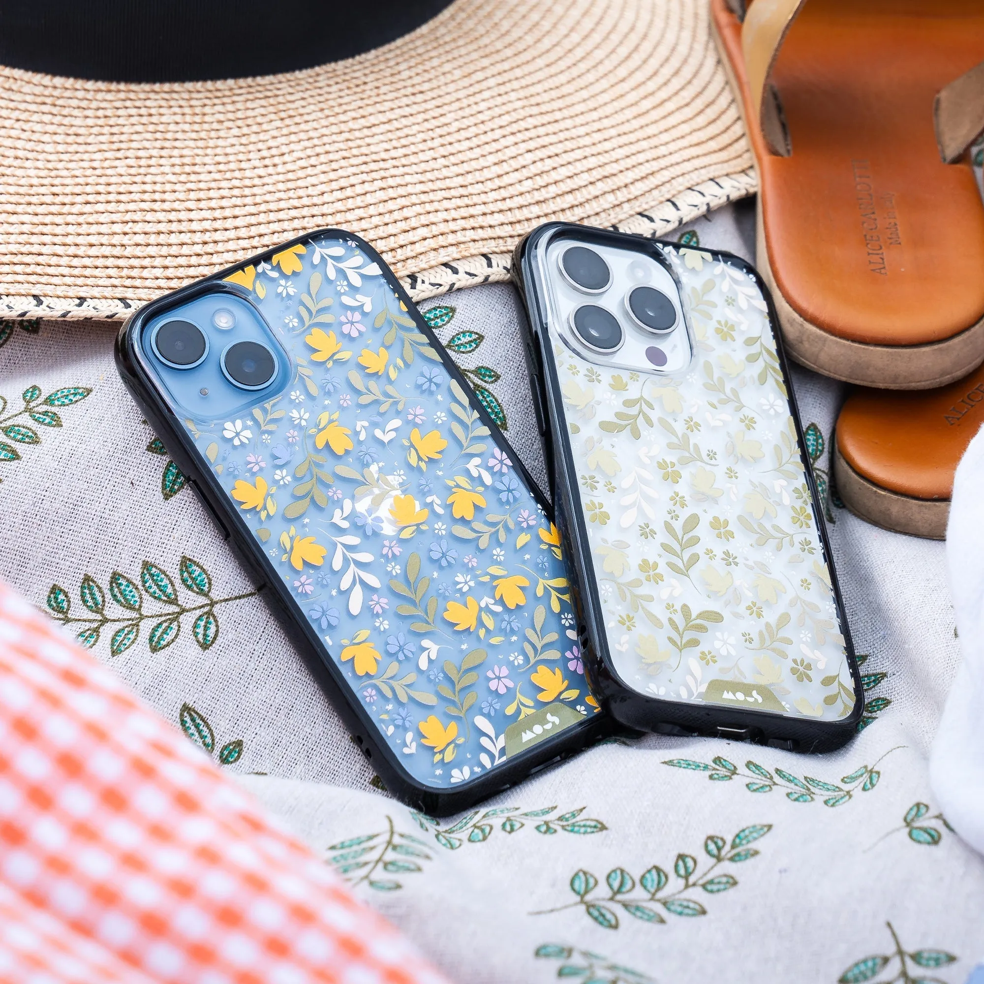 Flowers Printed Phone Case – Ditsy Green - Clarity