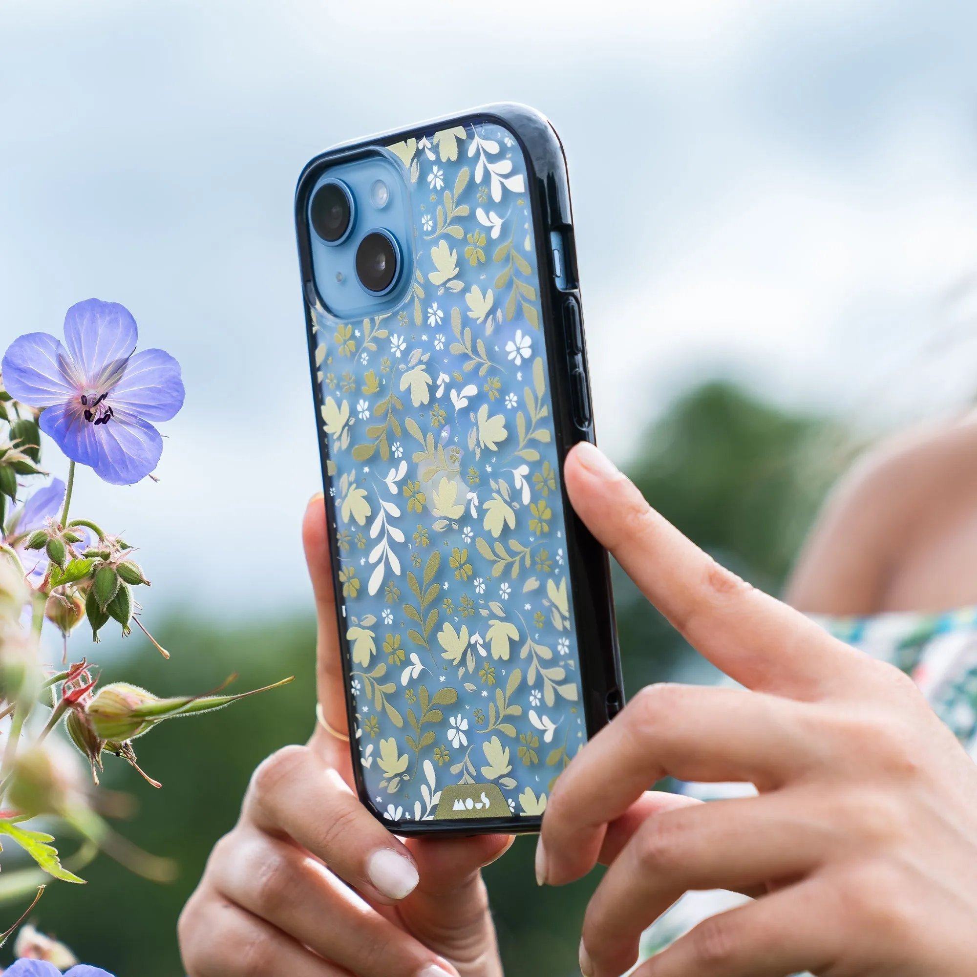 Flowers Printed Phone Case – Ditsy Green - Clarity