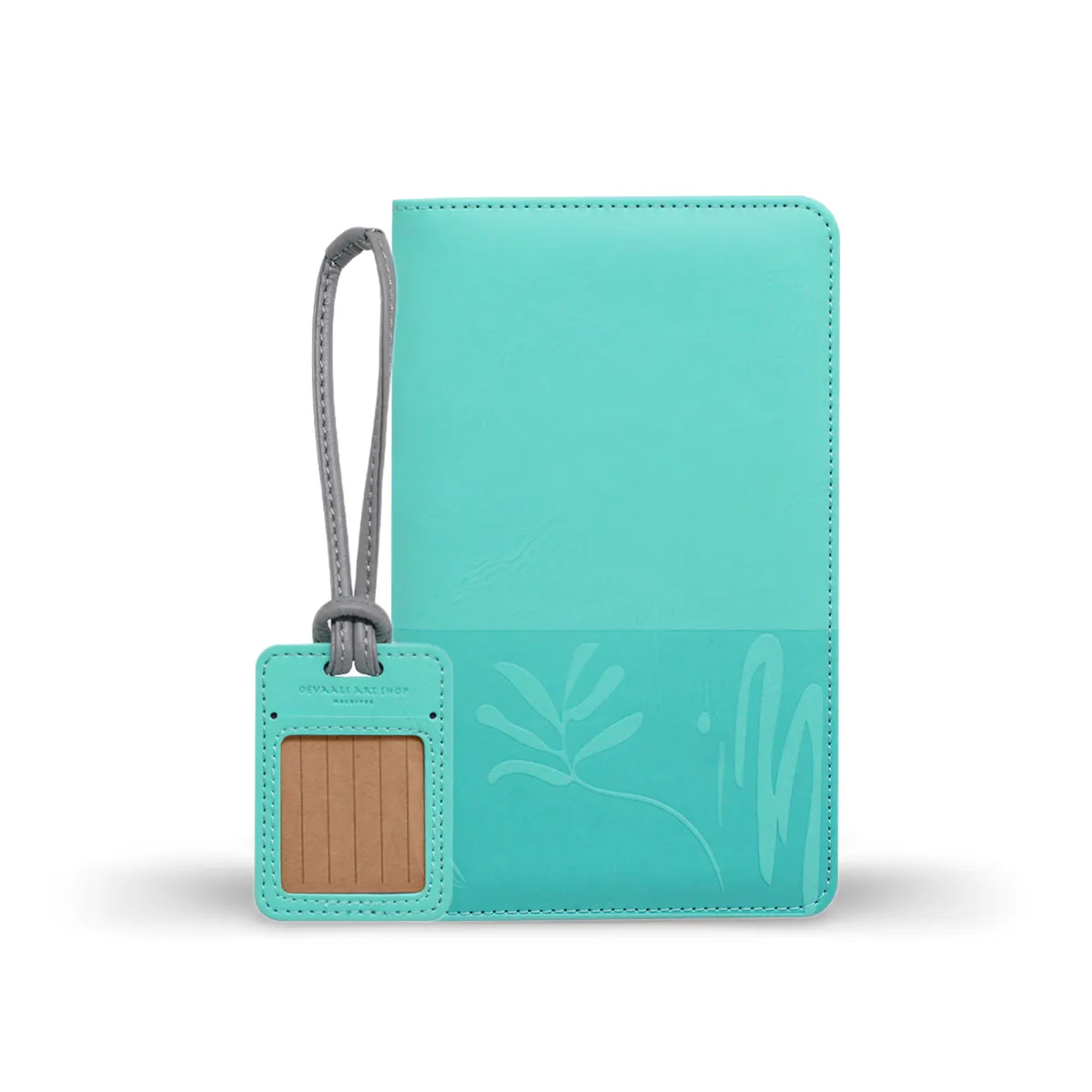 Folk Travel Wallet (Teal/Grey)