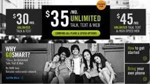 Go Smart Payment = $45 Unlimited Talk, Text & Data, Plus International Calling** First 20 GB Data up to 3G Speed then 2G*
