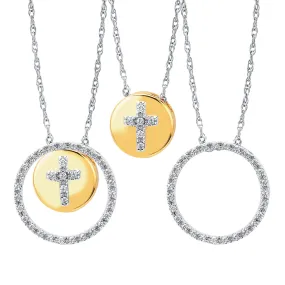 Gold and Diamond Cross Pendant