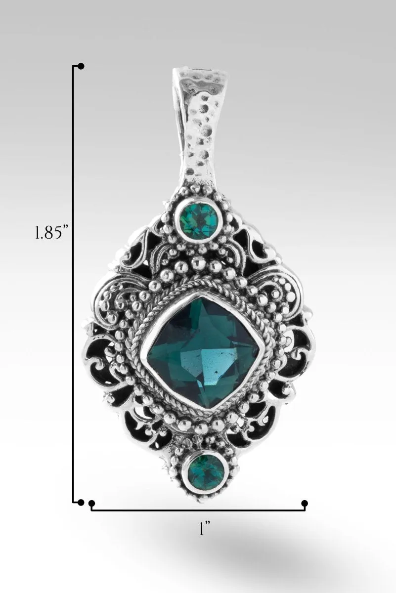Graceful Presence Pendant™ in Green Lab Created Quartz