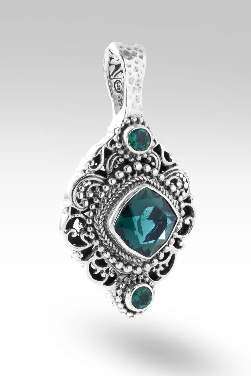 Graceful Presence Pendant™ in Green Lab Created Quartz