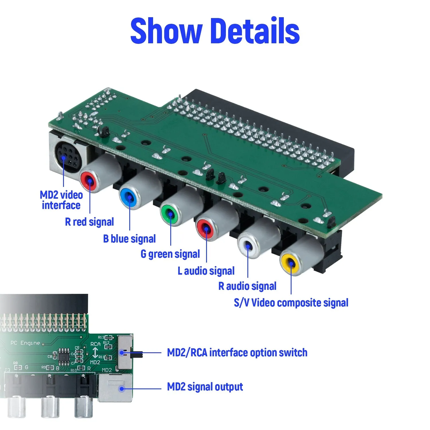 High Quality RGBS Video Booster Signal Booster Audio Output Board for NEC PC Engine/TurboGrafx-16 Console