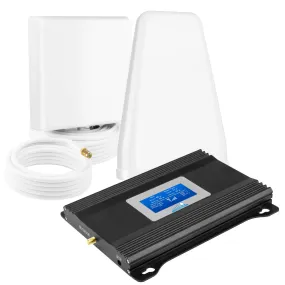 HJCINTL SF50-9 Cell Phone Signal Booster 5 Band with Screen For All US Carriers-Verizon ATT T-Mobile, Black