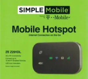 Hotspot Service #10 = Simple Hotspot $50 Plan 40GB   Sim Card   Simple Hotspot Device   New Number